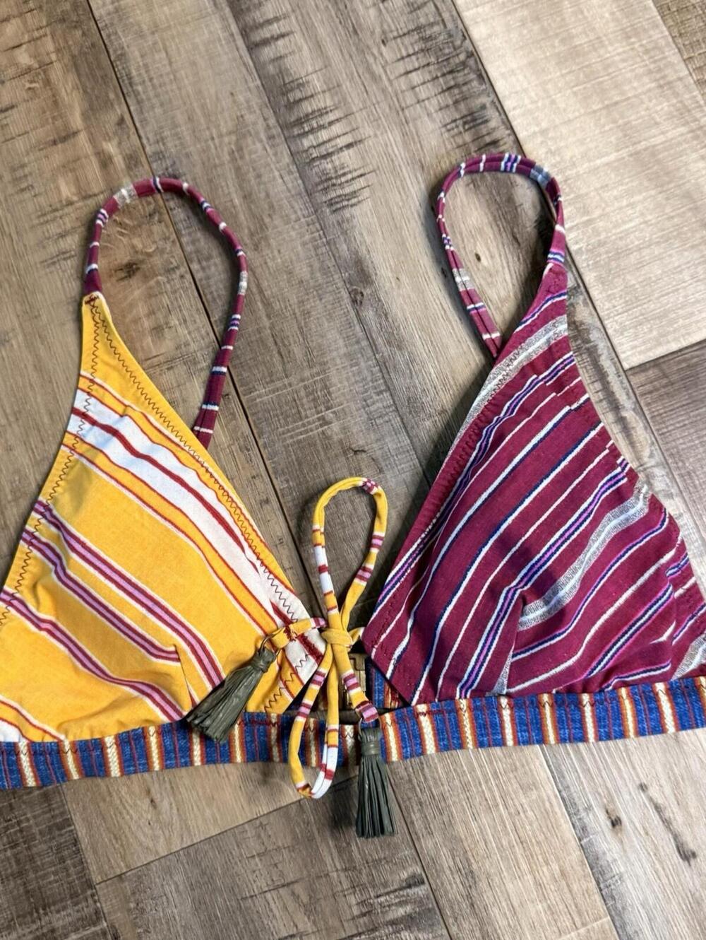 Tigerlily Pushti Argentina Boho Tassel Bikini Top‎ US 6 NWOT Vacation